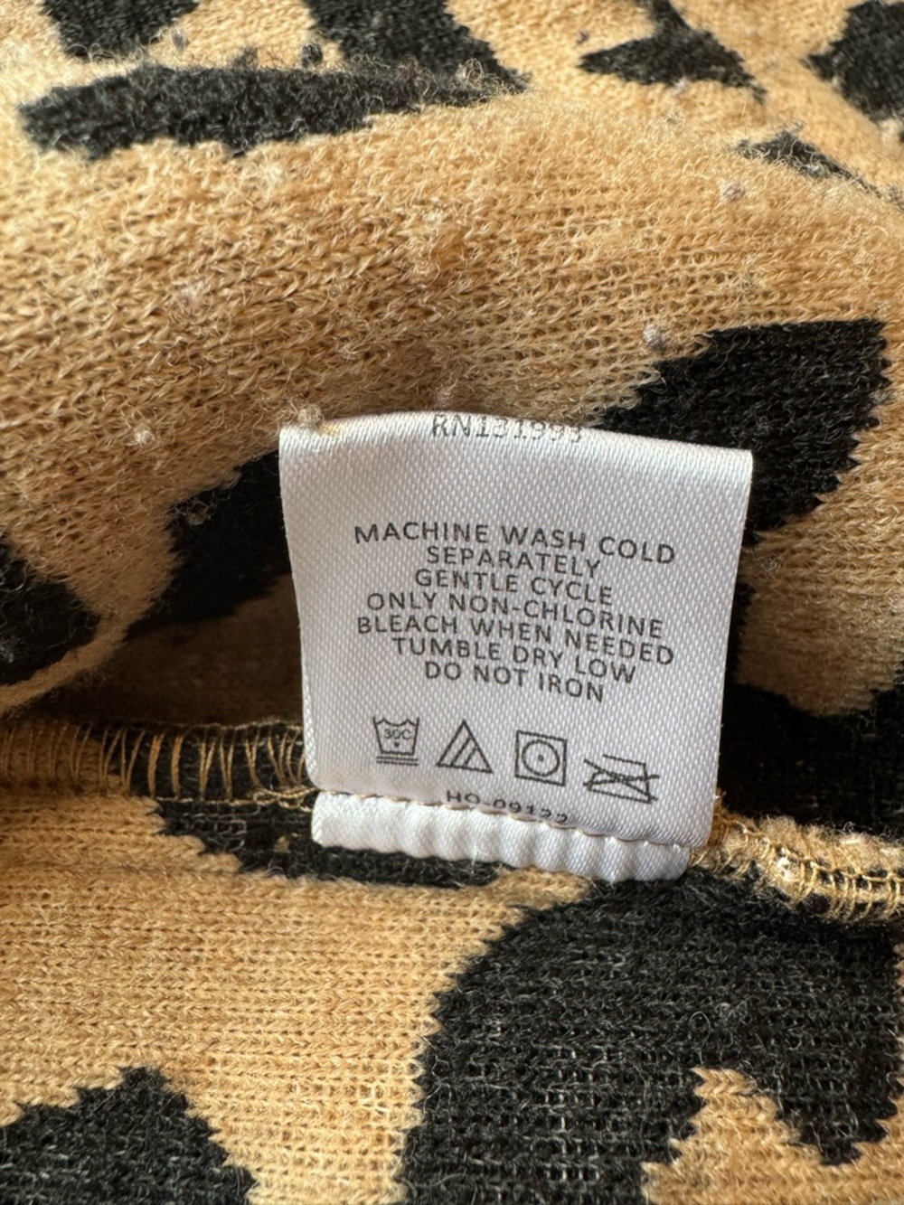 Mud Pie Leopard Sherpa Vest in Tan and Black - Picture 5 of 7